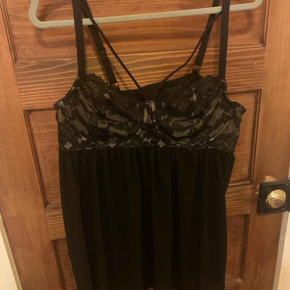 Torrid Curve Black Underwire Teddy